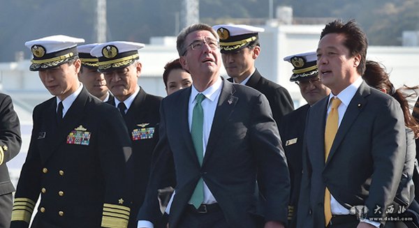 美防長(cháng)卡特訪(fǎng)日登上“出云”號戰艦 強調繼續重視亞洲