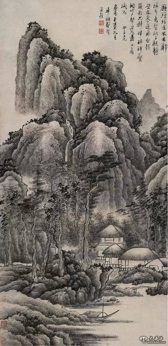 龔賢《江村漁隱圖》