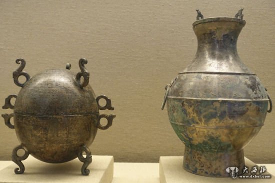 銅敦與銅壺，戰國晚期，甘肅張家川馬家塬西戎貴族墓地出土